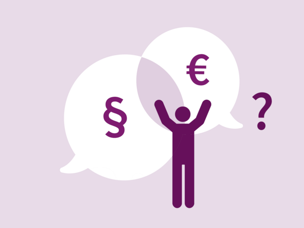 Illustration Person hält Hände nach oben vor Sprechblasen Illustration Person hält Hände nach oben vor Sprechblasen